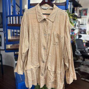 Eddie Bauer Tan Overshirt / Lightweight Jacket (SIZE XLT)